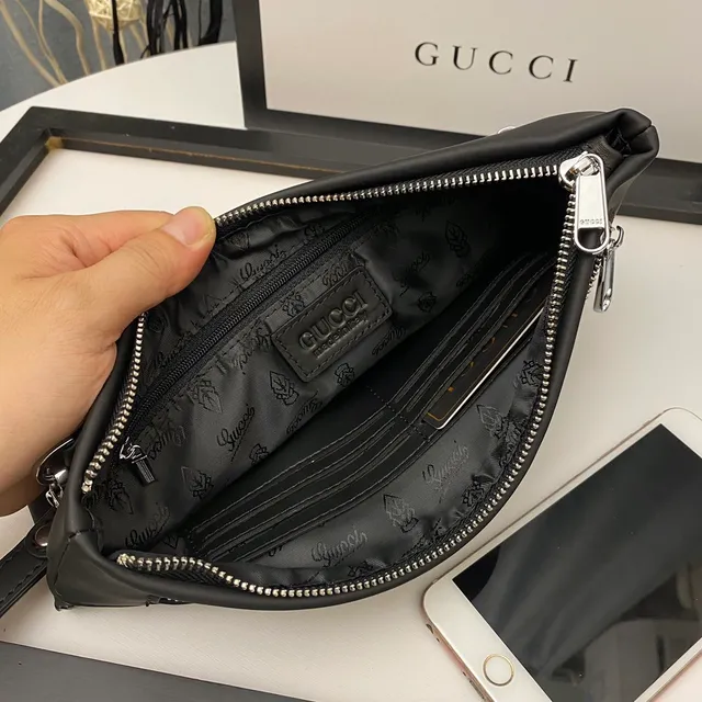 Gucci GG Marmont Pochette Enveloppe Noire Embossée 2