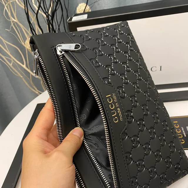 Gucci GG Marmont Pochette Enveloppe Noire Embossée 3