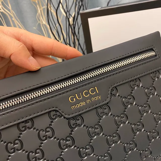 Gucci GG Marmont Pochette Enveloppe Noire Embossée 4