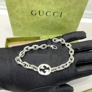 Gucci GG Marmont Interlocking G سوار سلسلة فضية