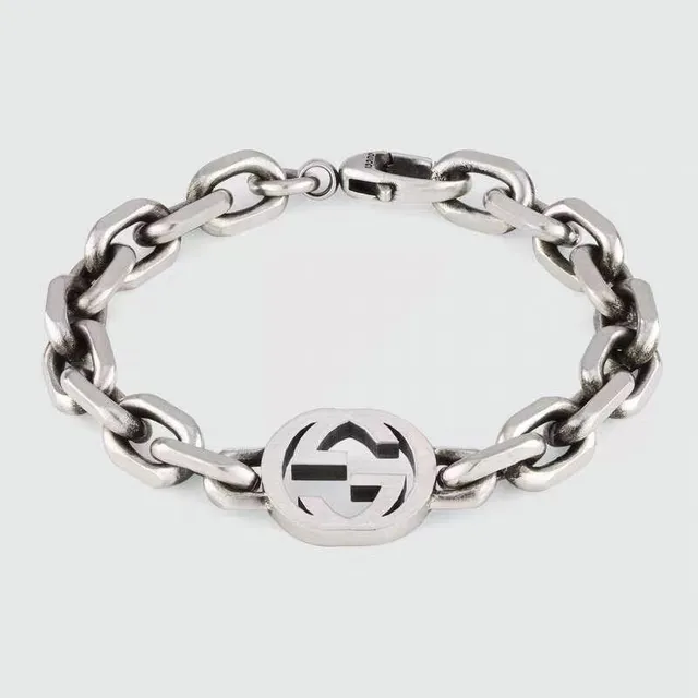 Gucci GG Marmont Interlocking G Silver Chain Bracelet 5