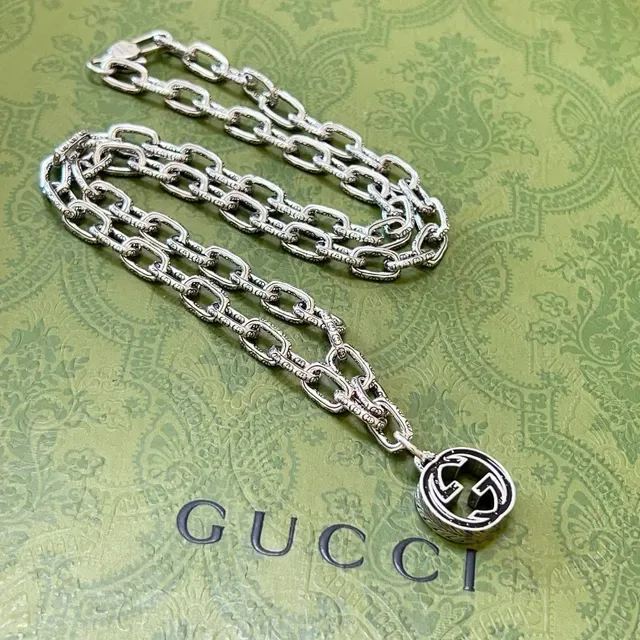 Gucci GG Marmont Interlocking G Collier Chaîne Argent 6