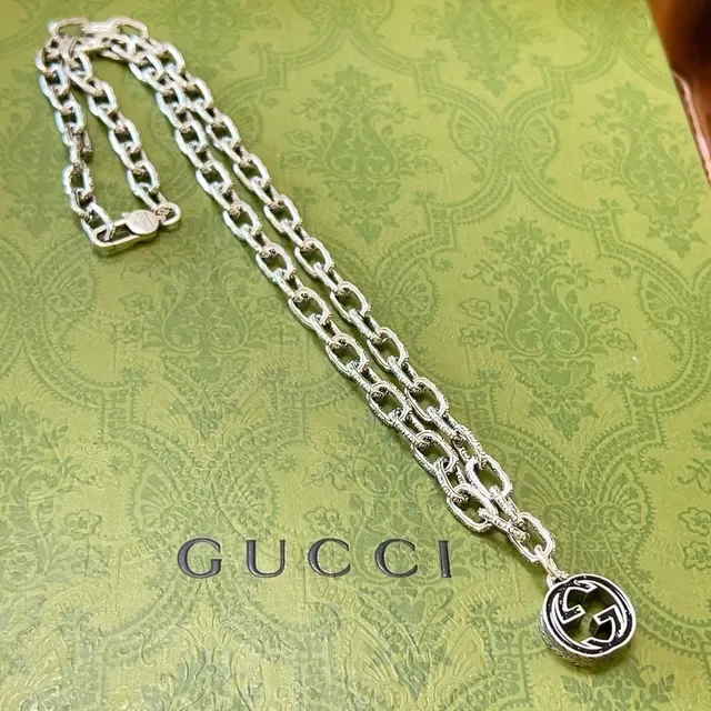 Gucci GG Marmont Interlocking G Collier Chaîne Argent 7