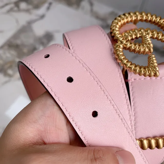 Gucci GG Marmont Ceinture en cuir rose 3
