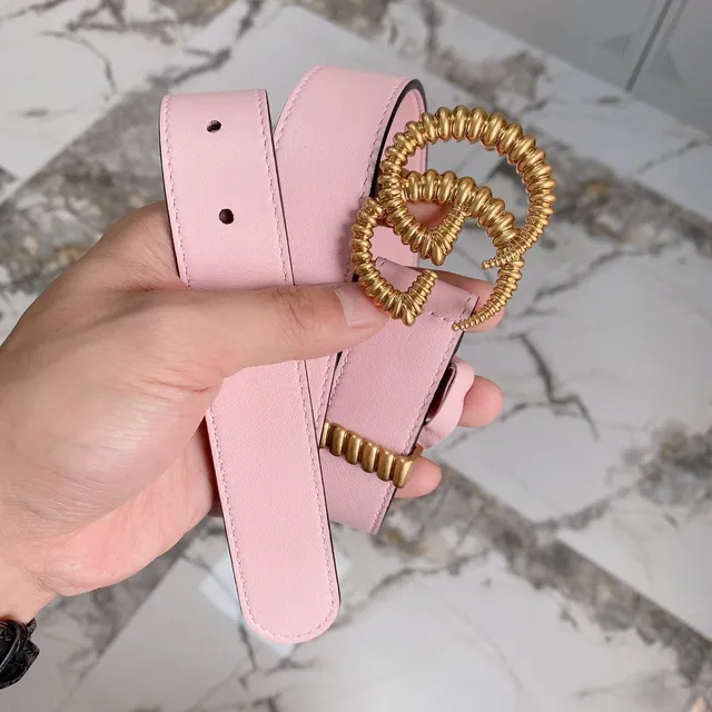 Gucci GG Marmont Ceinture en cuir rose 4