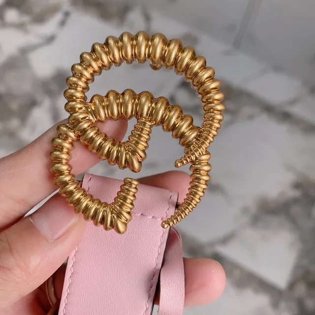 Gucci GG Marmont Ceinture en cuir rose 5