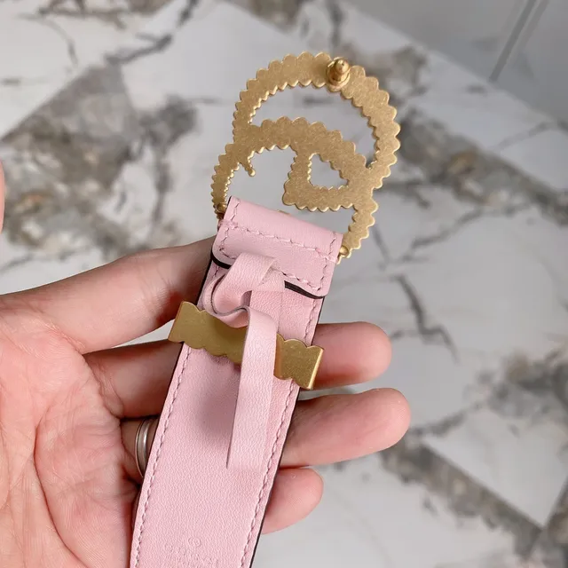 Gucci GG Marmont Ceinture en cuir rose 7