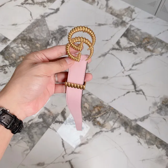 Gucci GG Marmont Ceinture en cuir rose 9