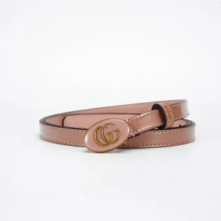 Gucci GG Marmont गुलाबी पेटेंट लेदर बेल्ट