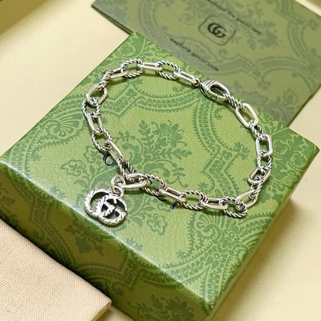 Gucci GG Marmont Twisted Rope-Link Silver Bracelet 6