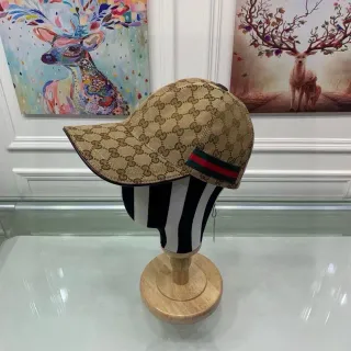 Gucci GG Supreme Monogram Web Stripe 棒球帽
