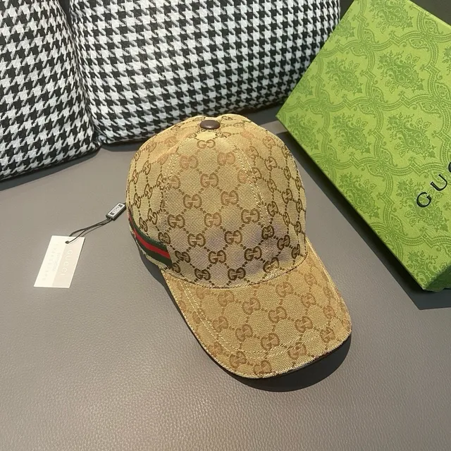 Gucci GG Supreme Monogram Web Stripe বেসবল ক্যাপ 3