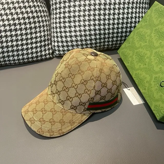 Gucci GG Supreme Monogram Web Stripe বেসবল ক্যাপ 4
