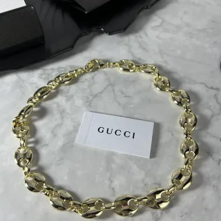 Gucci সোনার ওভাল-লিংক চেইন নেকলেস