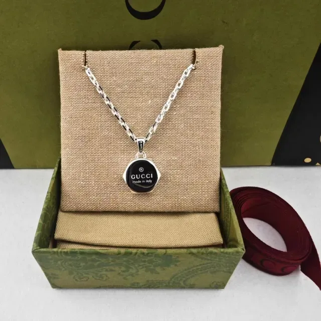 Collier Gucci Chaîne Argent Pendentif Hexagonal 6