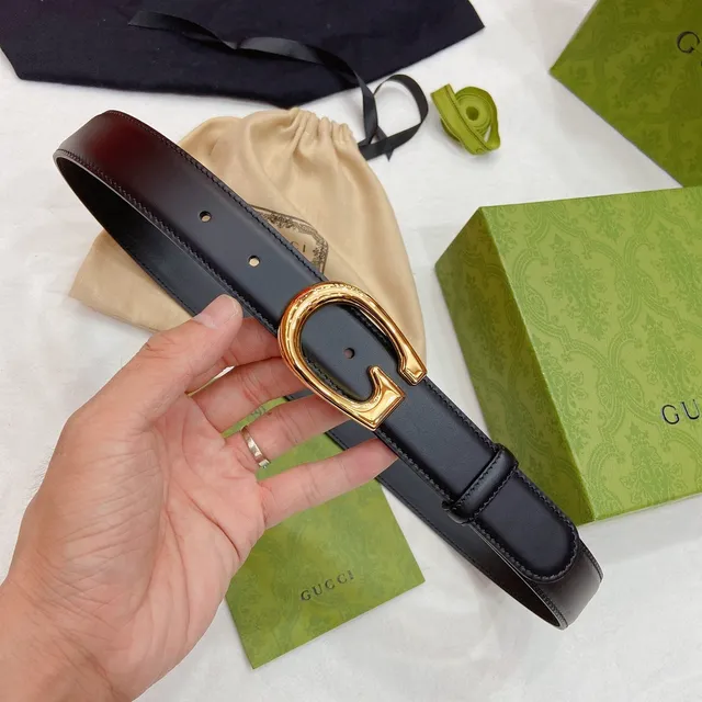 Gucci Horsebit 1955 Preto Dourado Fivela em forma de G Cinto liso de couro 3