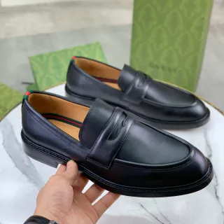 Gucci Horsebit 1955 কালো সবুজ চামড়া পেনি স্ট্র্যাপ লোফার