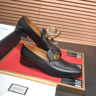 Gucci Horsebit 1955 কালো চামড়ার সোনার Horsebit লুফার
