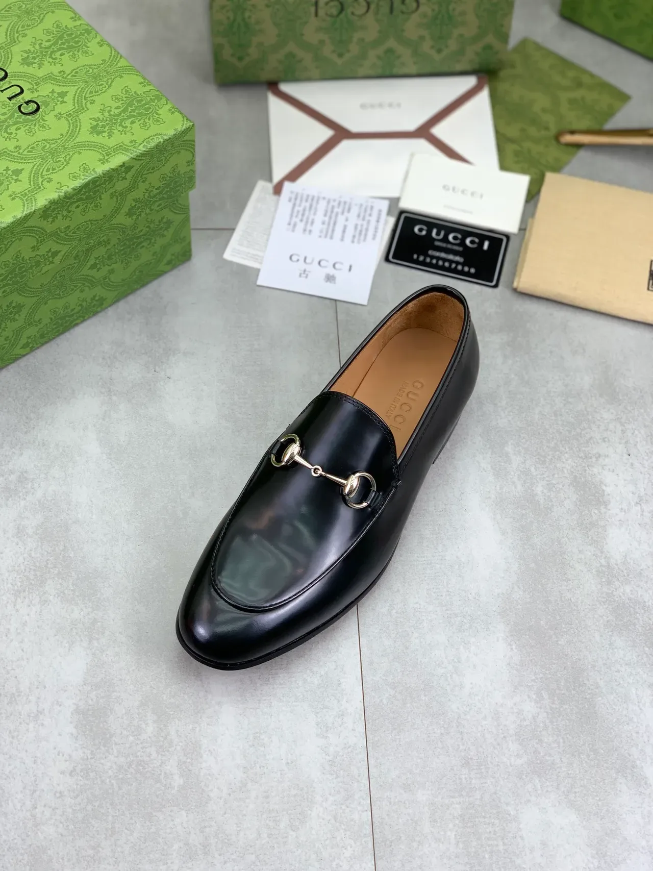 Gucci Horsebit 1955 Mocassins de couro preto 4