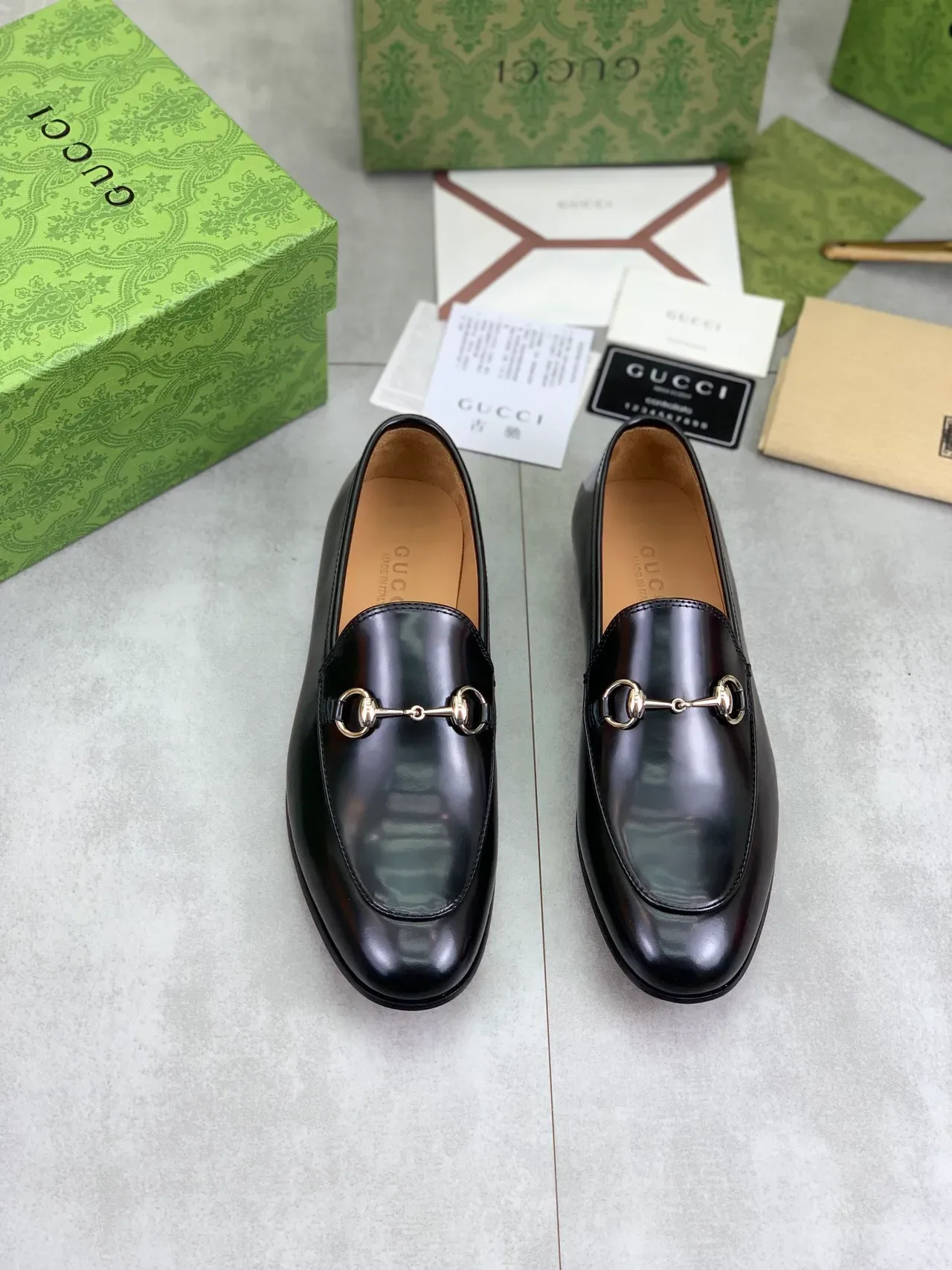 Gucci Horsebit 1955 Mocassins de couro preto 5