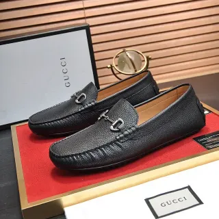 Gucci Horsebit 1955 काले छिलके वाले चमड़े के लोफर