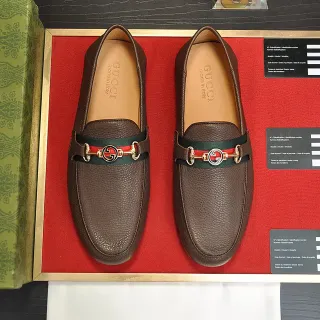 Gucci Horsebit 1955 বাদামি দানাবদানা চামড়ার লুফার