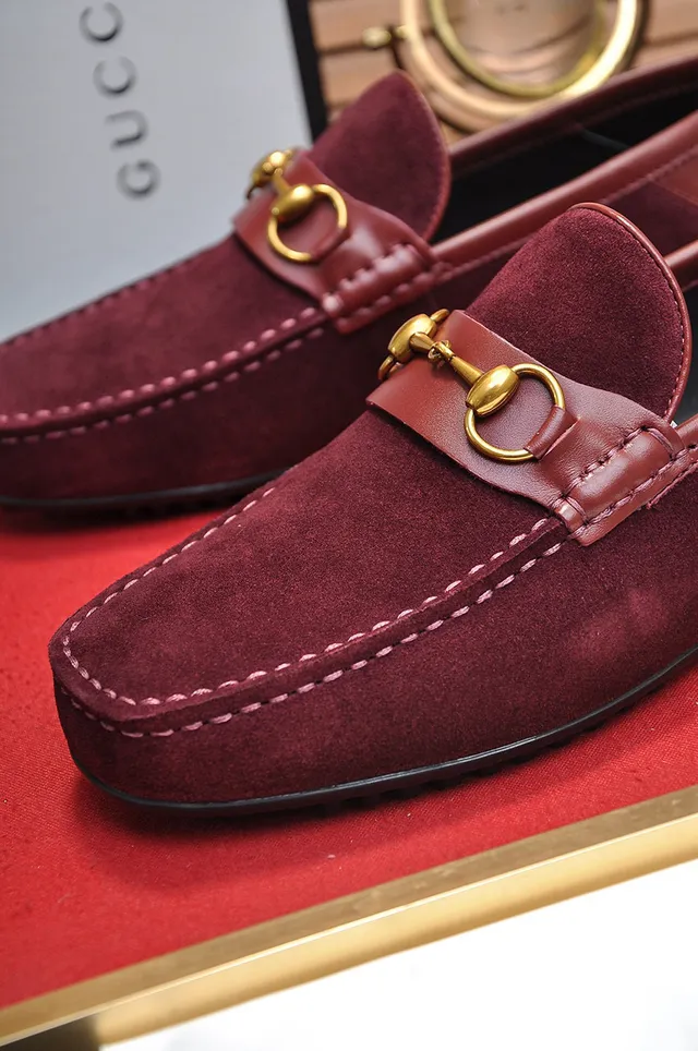 Gucci Horsebit 1955 Mocassins de Ante Burdeos 3