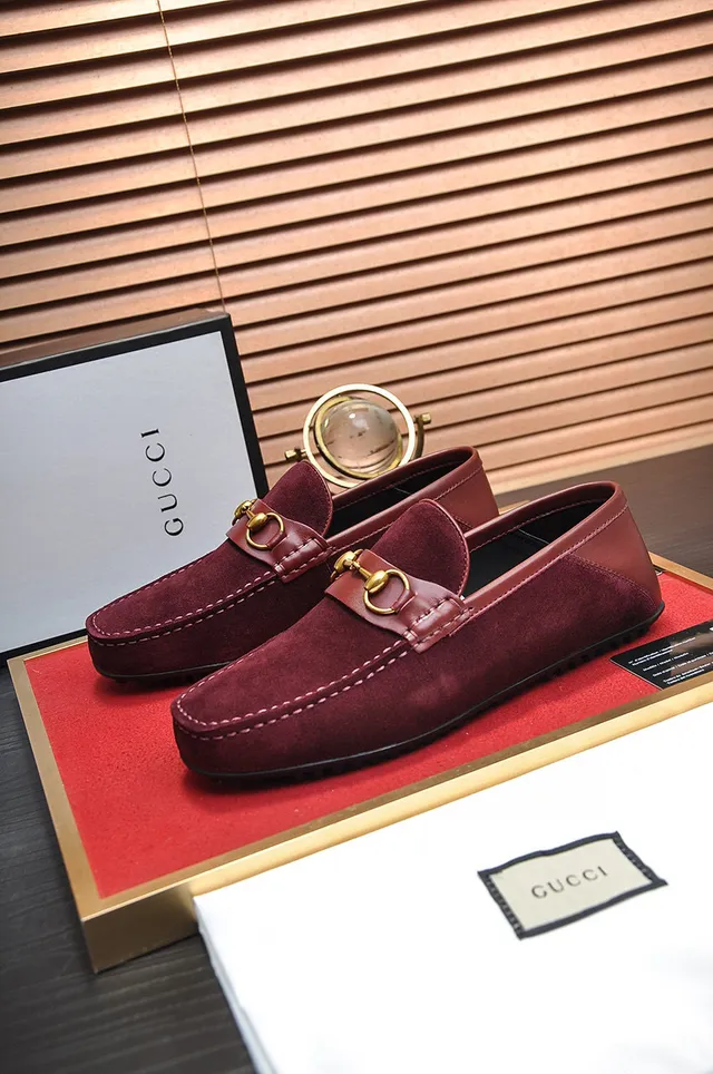 Gucci Horsebit 1955 Mocassins de Ante Burdeos 8