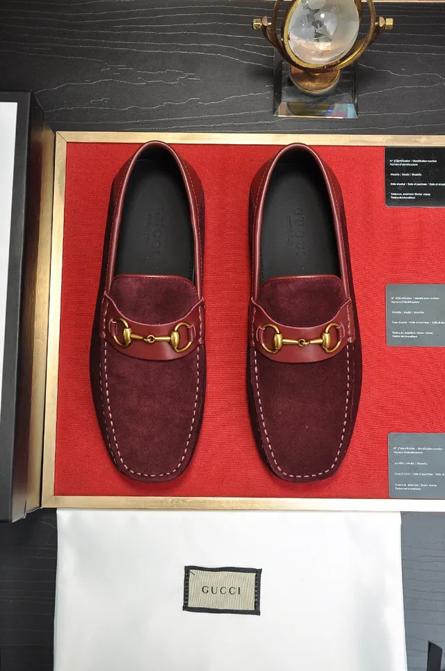 Gucci Horsebit 1955 Mocassins de Ante Burdeos 9