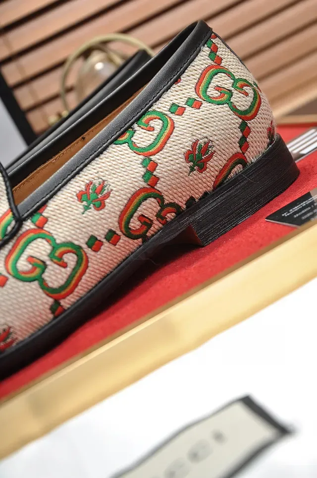 Mocassins Gucci Horsebit 1955 GG Monogram Beige 2