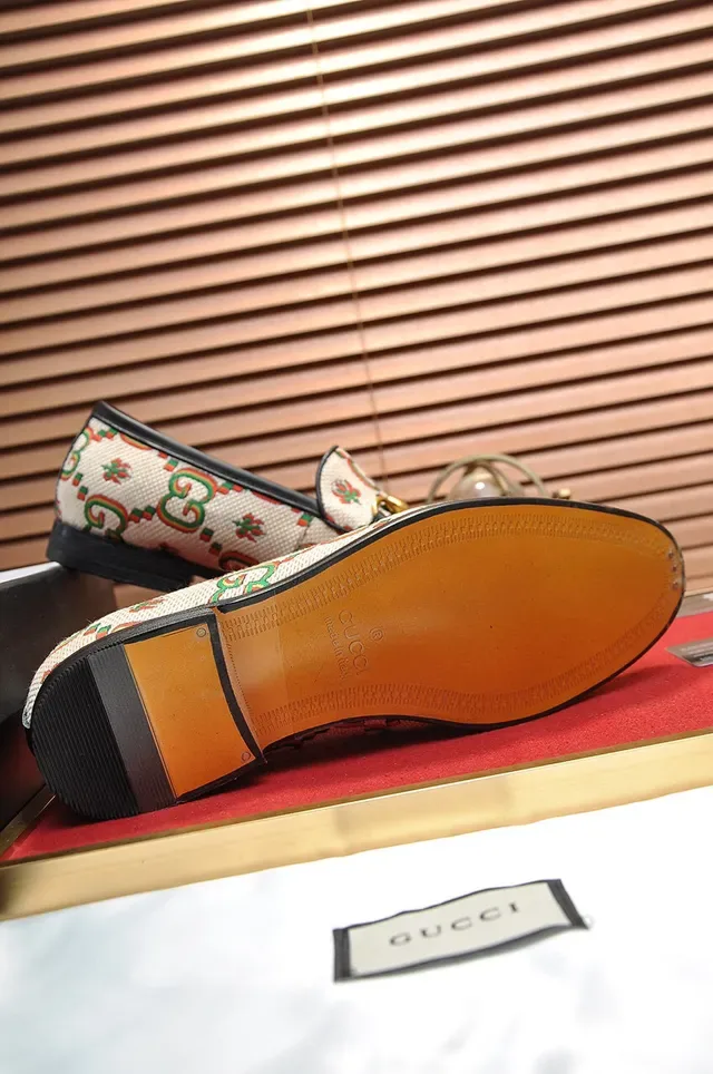 Mocassins Gucci Horsebit 1955 GG Monogram Beige 4