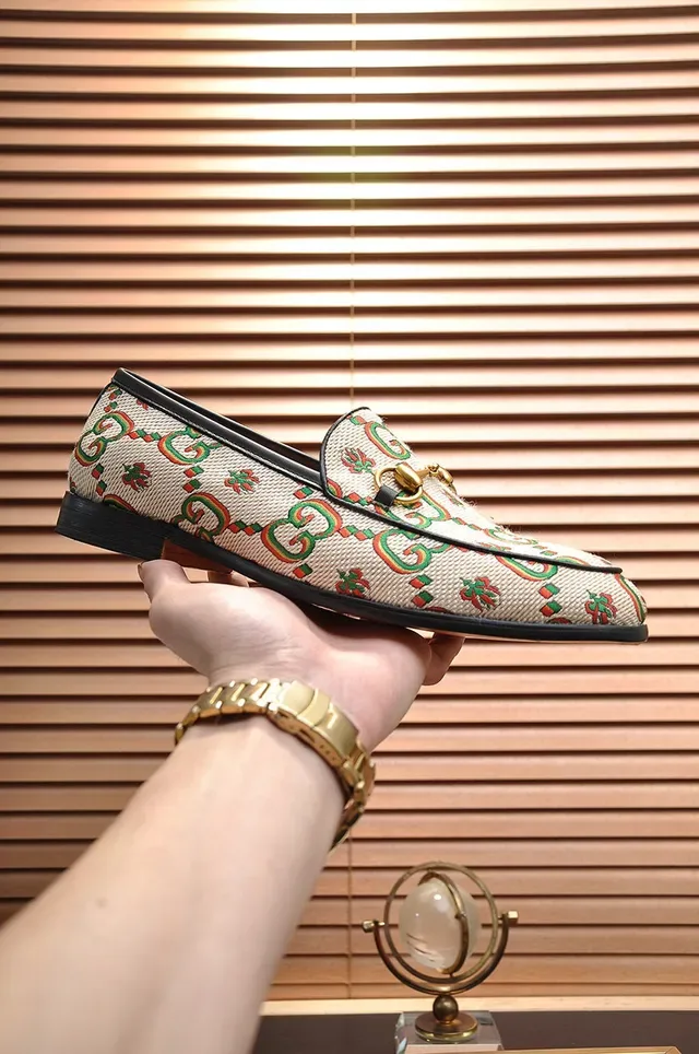 Mocassins Gucci Horsebit 1955 GG Monogram Beige 7
