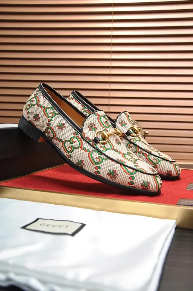 Mocassins Gucci Horsebit 1955 GG Monogram Beige 8