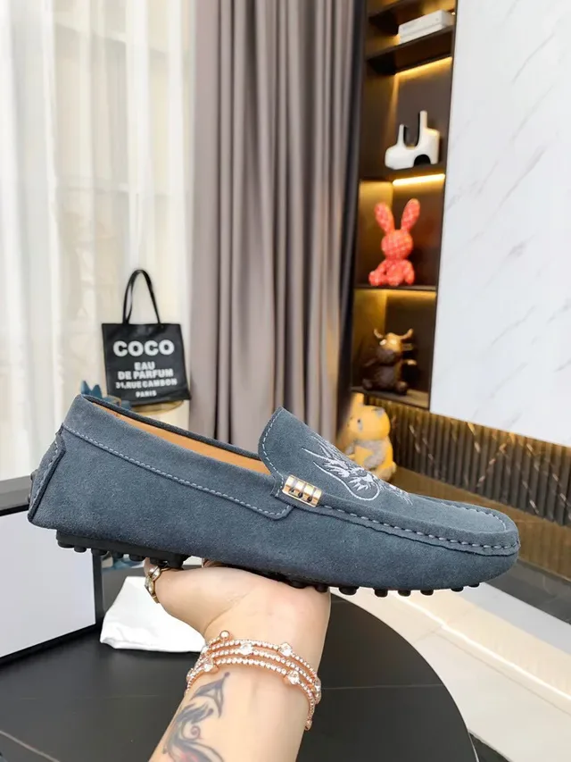 Gucci Horsebit 1955 Camurça Cinza Bordado Dragão Loafers 9