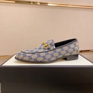 Gucci Horsebit 1955 लोफर बेज नेवी GG Supreme Canvas लोफर