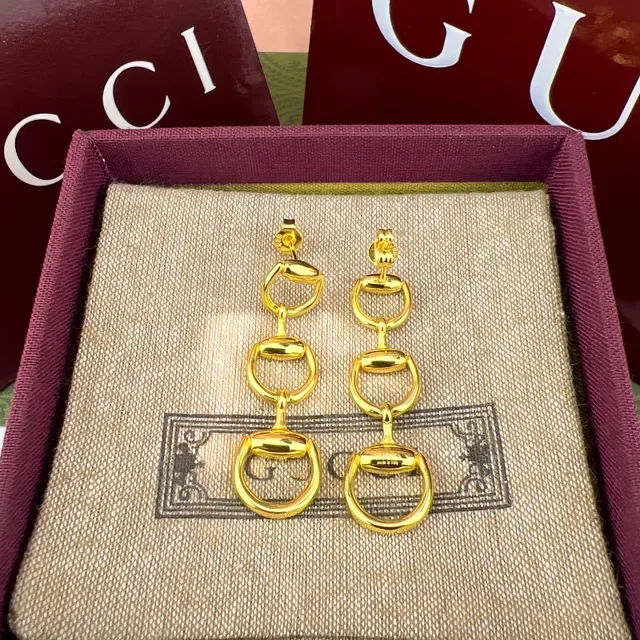 Gucci Horsebit 1955 Three-Tone Horsebit Earrings 7