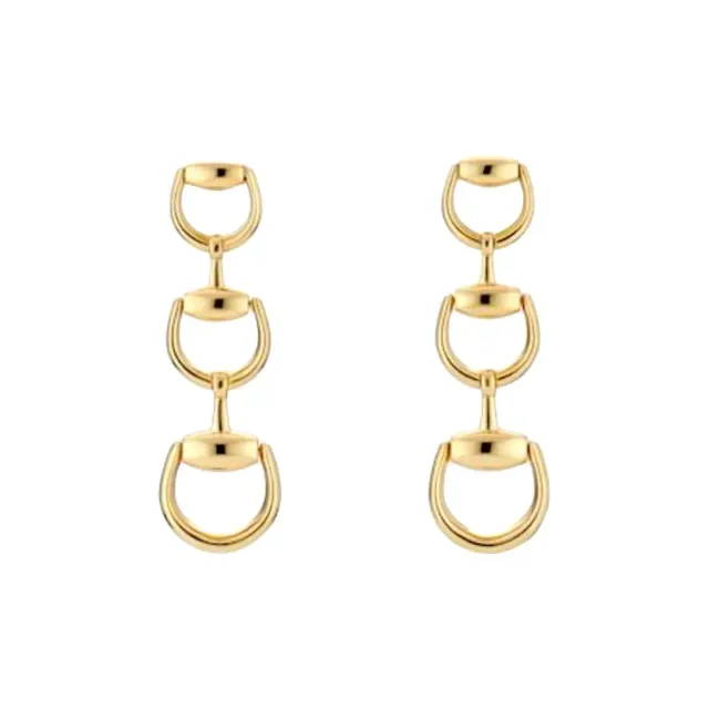 Gucci Horsebit 1955 Three-Tone Horsebit Earrings 9