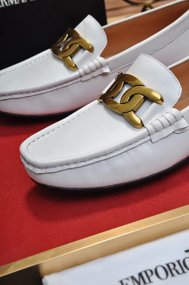 Gucci Horsebit लोफर सफेद चमड़ा सोने का बकल लोफर 3