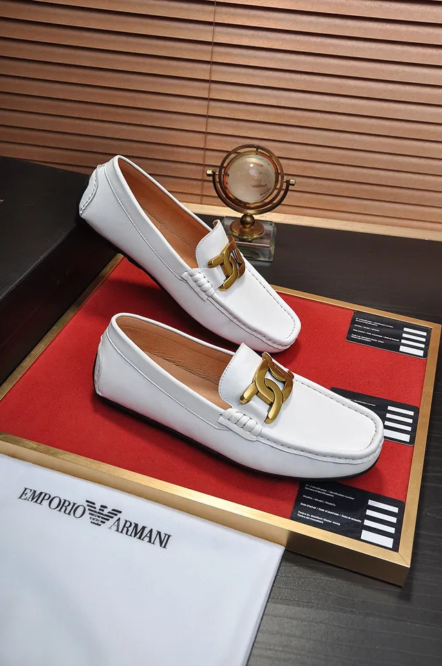 Gucci Horsebit लोफर सफेद चमड़ा सोने का बकल लोफर 5