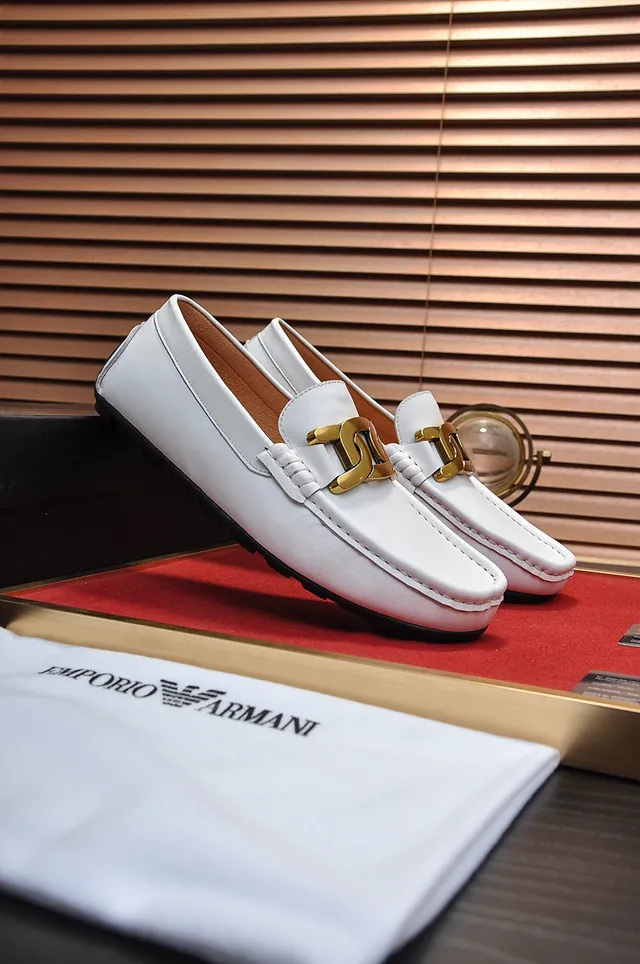 Gucci Horsebit लोफर सफेद चमड़ा सोने का बकल लोफर 7