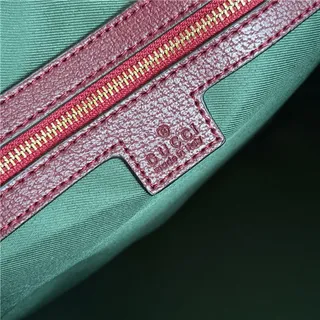 Gucci Ophidia GG Monogram कैनवास बर्गंडी वेब स्ट्राइप टोट बैग 14
