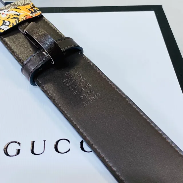 Gucci Ophidia GG Monogram Tiger and Snake Print Leather Belt 8