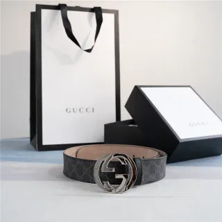 Gucci Ophidia Interlocking G Buckle GG Monogram حزام جلدي