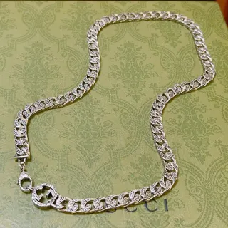 Gucci ornate Curb-Link Interlocking G Logo হার
