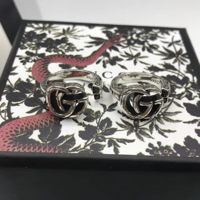Gucci Ornate Scrollwork Open-Band Silver Ring 2