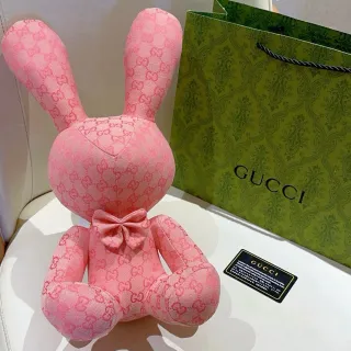 Gucci गुलाबी GG Monogram कपड़ा नरम भरा हुआ खिलौना हैंडबैग