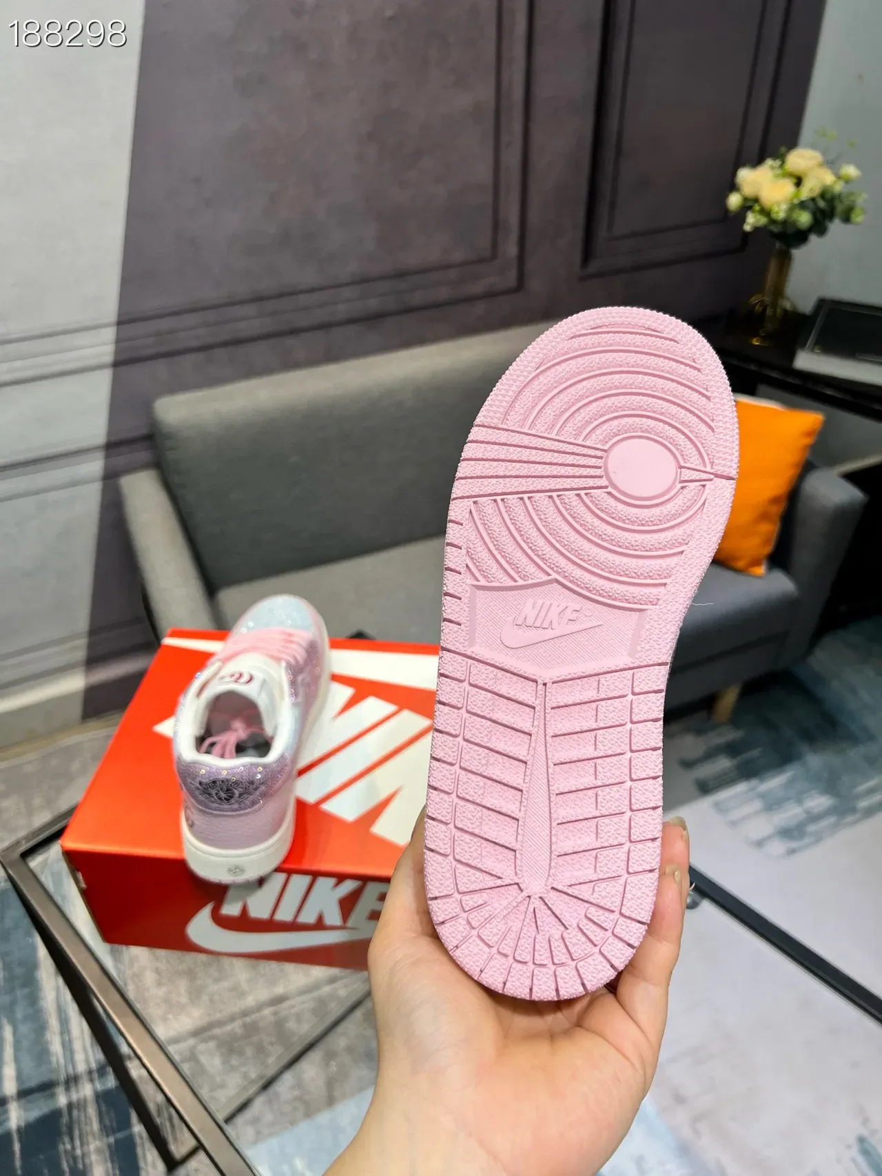 Gucci Tênis Lifestyle Rosa Prata com Cristais Malha Iridescente 3