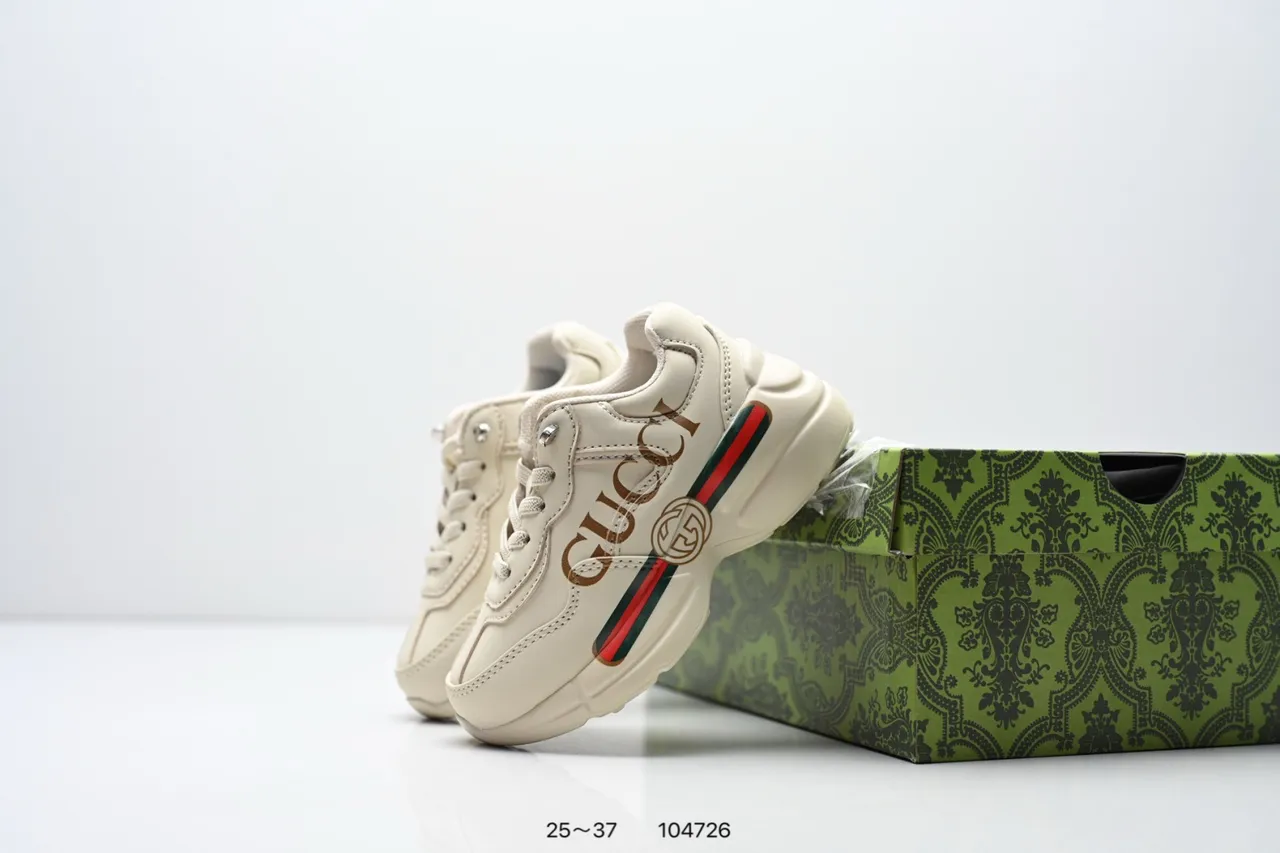 Gucci Rhyton Off-White Leather Chunky Sneakers 10