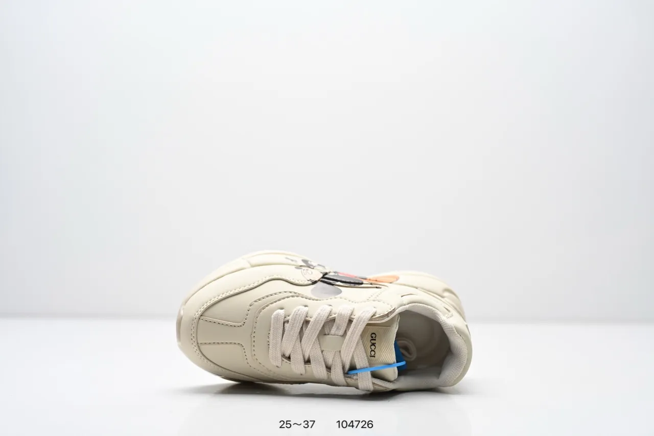 Gucci Rhyton Off-White Leather Chunky Sneakers 23
