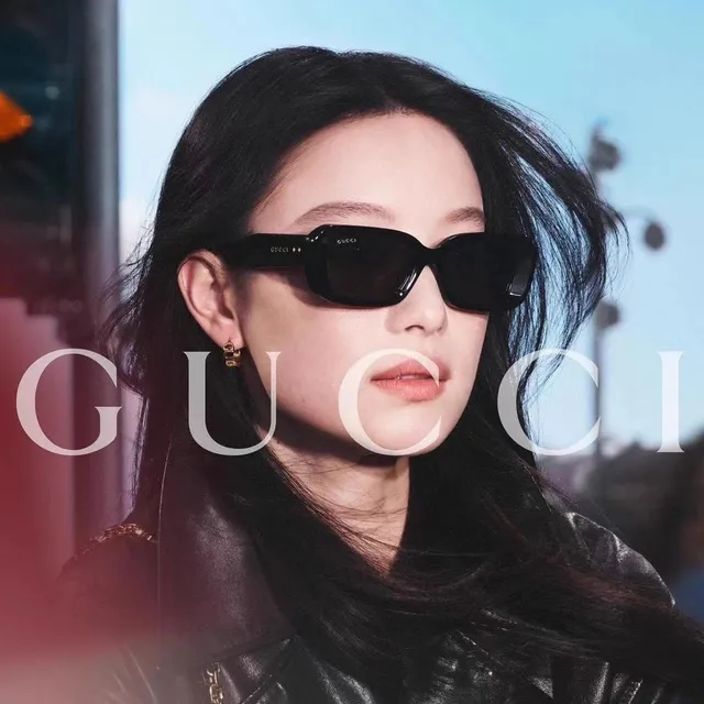 Gucci Screener Lunettes de Soleil Beige et Noir Tortoiseshell 2